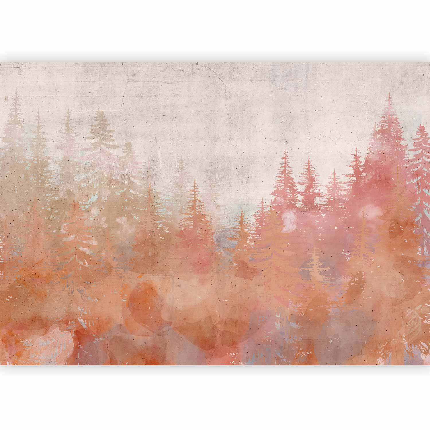 Forest Sunset Textured Wall Mural