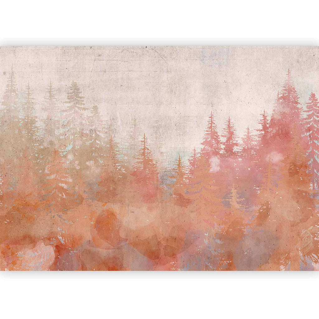 Forest Sunset Textured Wall Mural