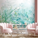 Watercolor Floral Leaves Nature Wall Mural
