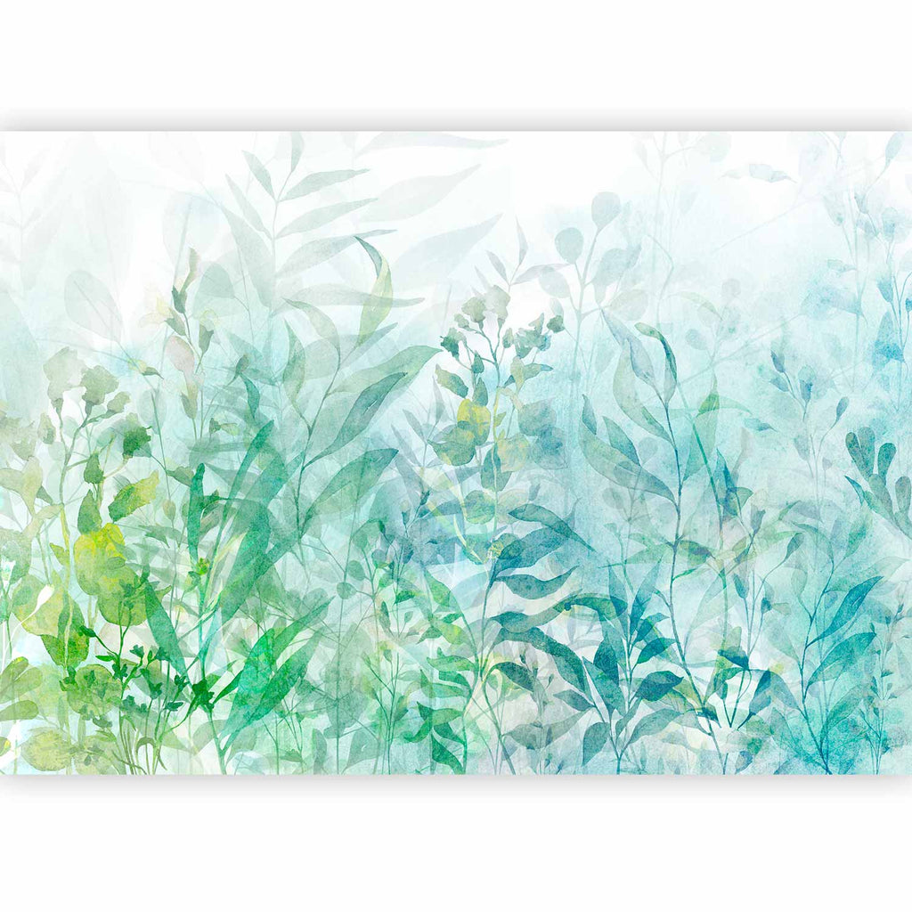 Watercolor Floral Leaves Nature Wall Mural