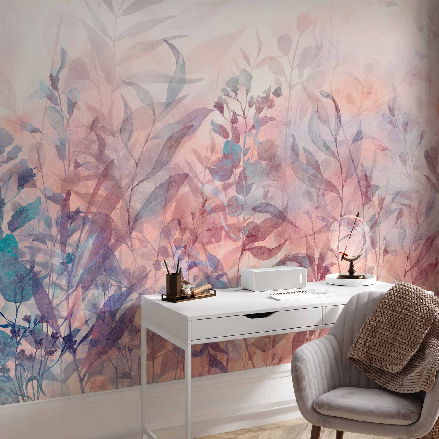 Holiday Memory Leaf Pattern Nature Wall Mural