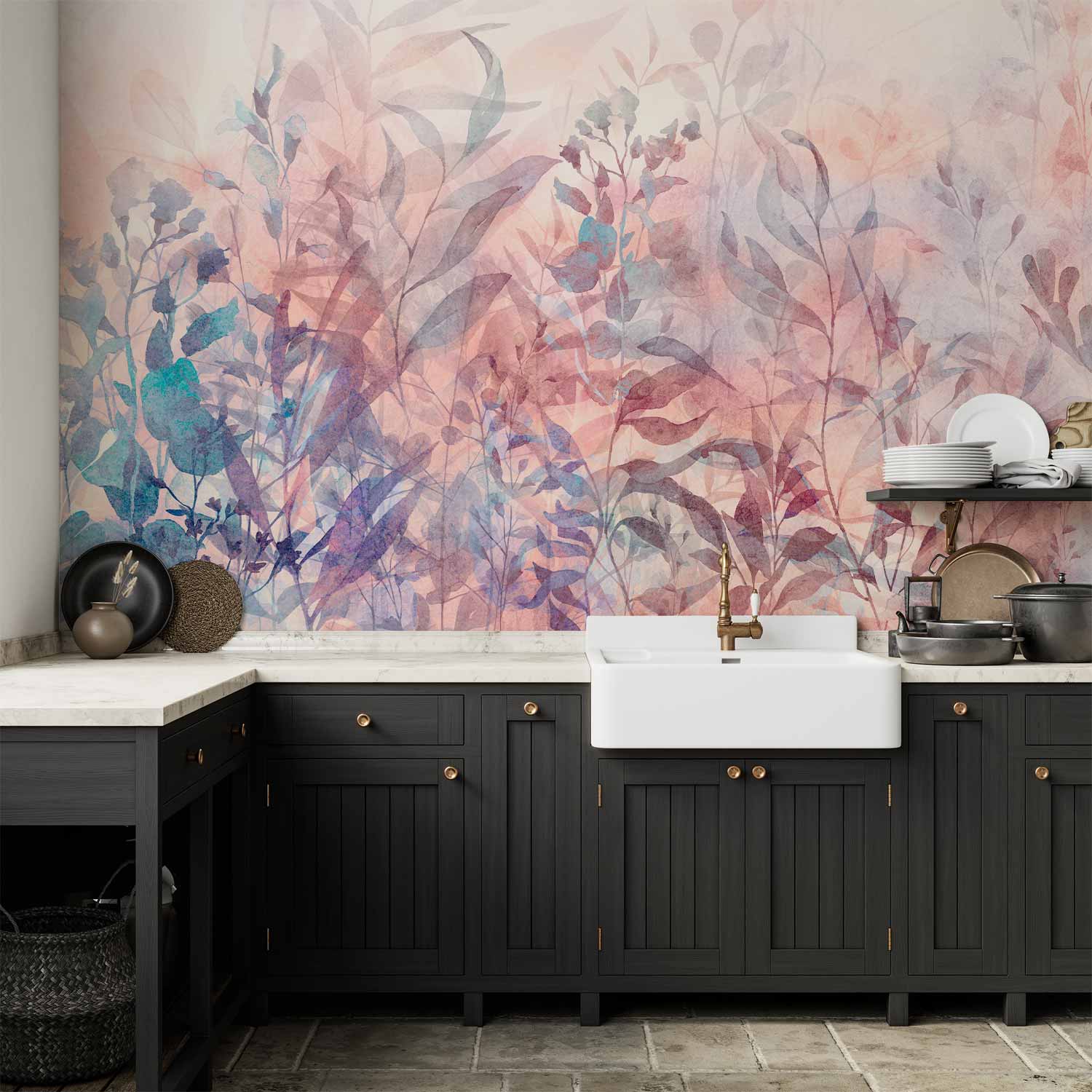 Holiday Memory Leaf Pattern Nature Wall Mural