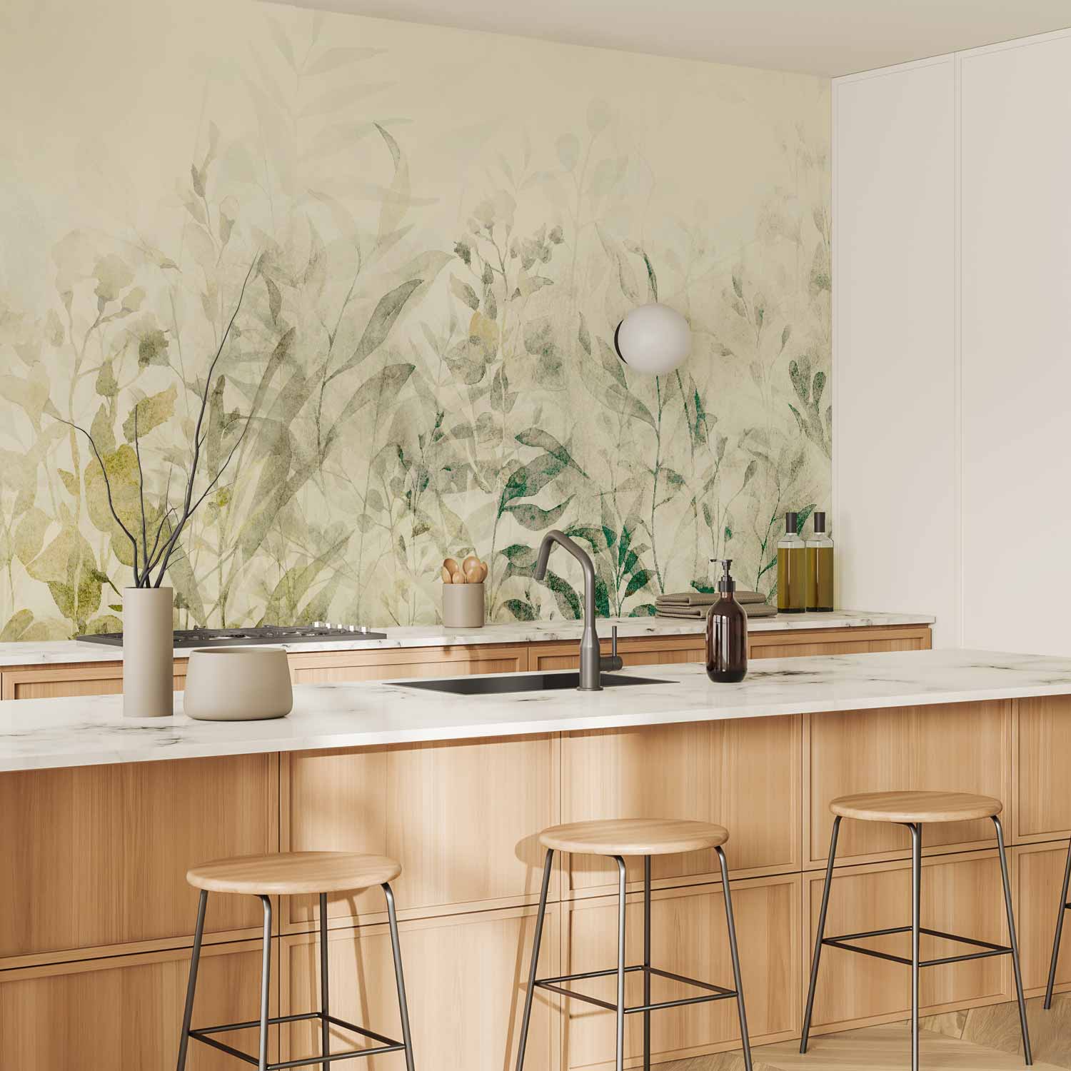 Holiday Leaves Nature Wall Mural