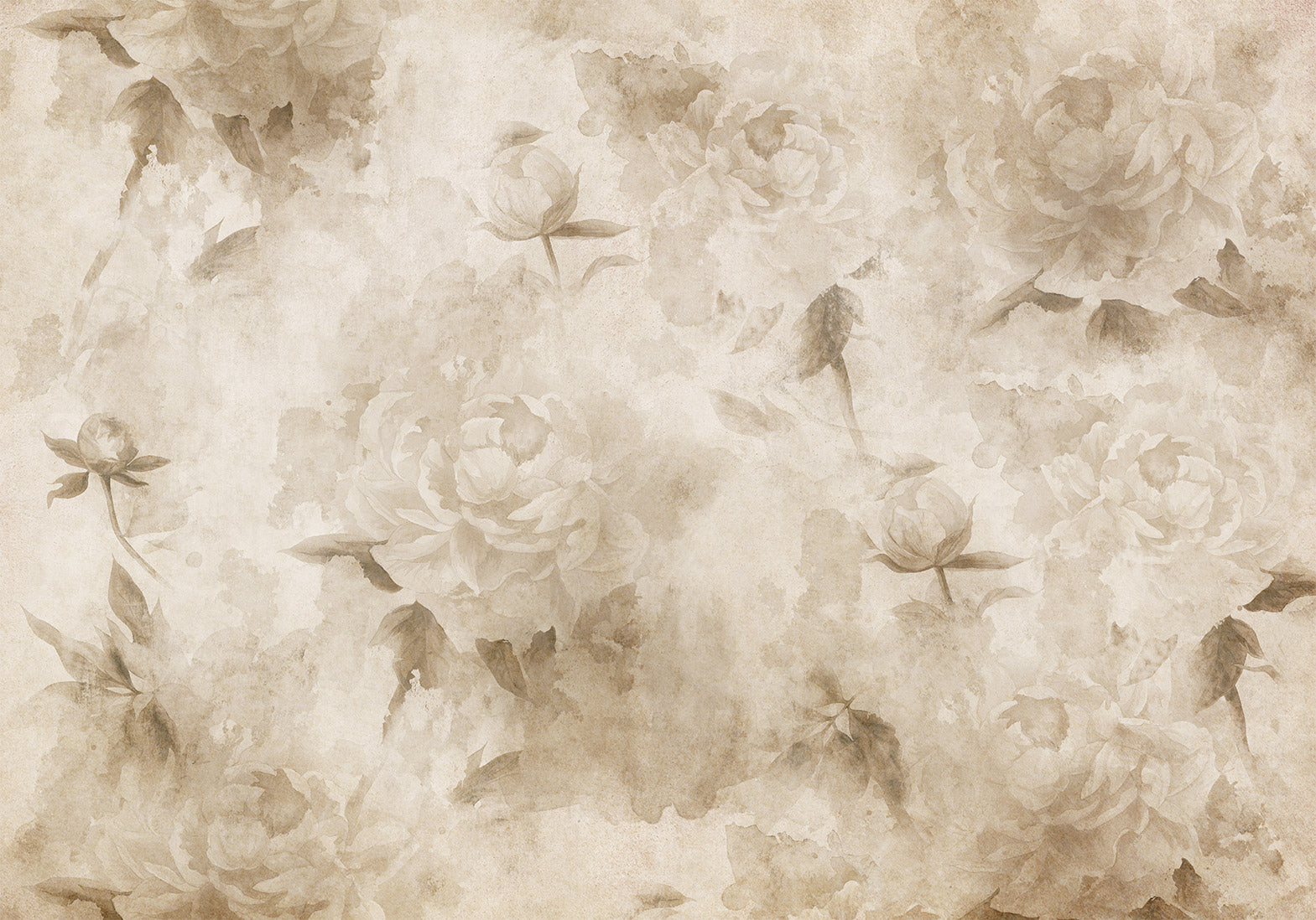 Wandbild Vintage Naturblumen