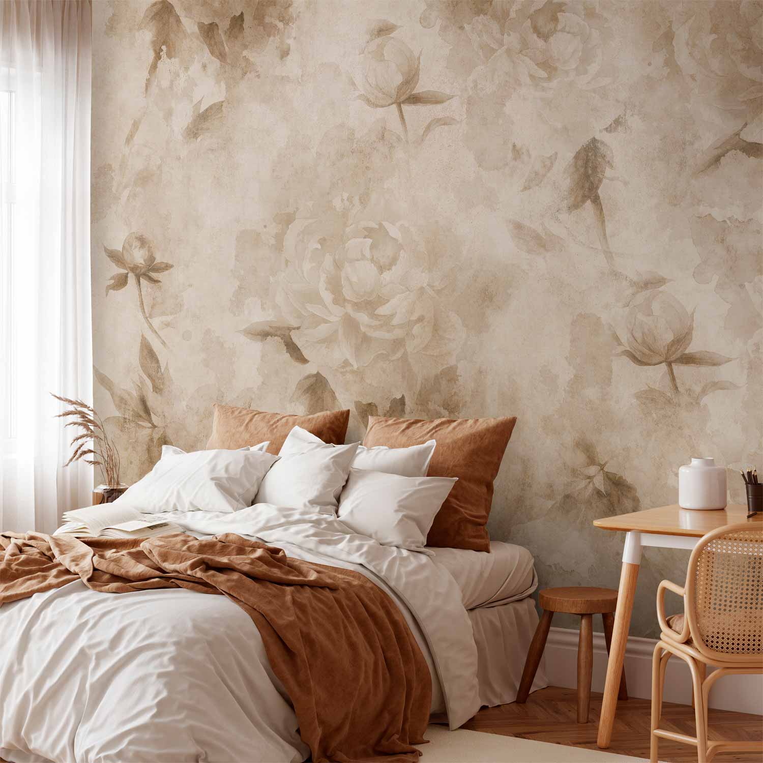 Vintage Botanical Floral Wall Mural