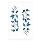 Always Together Botanical Leaves Vertical Canvas Print