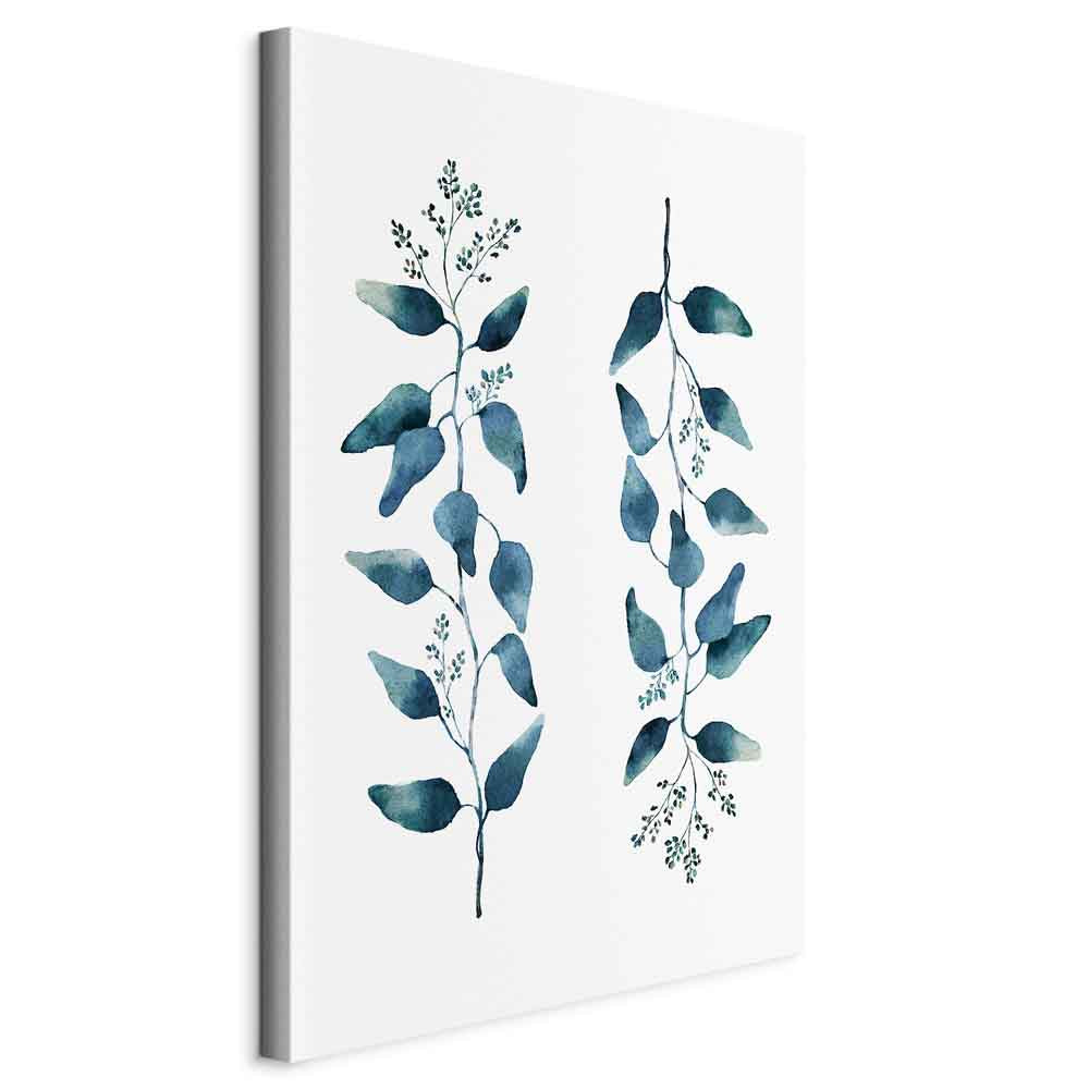 Always Together Botanical Leaves Vertical Canvas Print