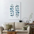 Always Together Botanical Leaves Vertical Canvas Print