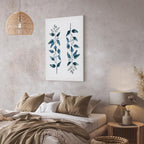 Always Together Botanical Leaves Vertical Canvas Print