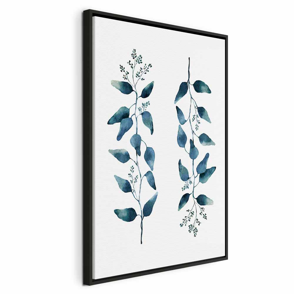 Always Together Botanical Leaves Vertical Canvas Print