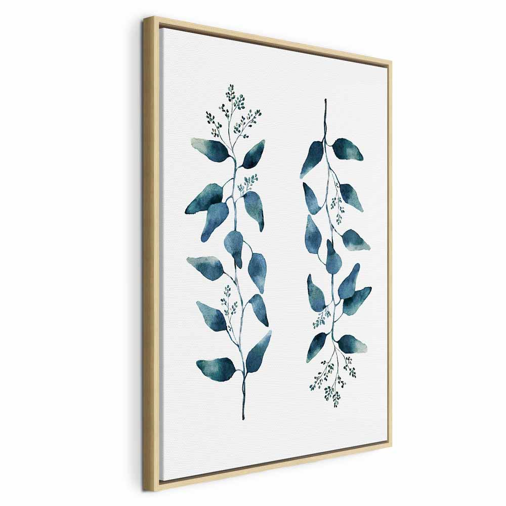 Always Together Botanical Leaves Vertical Canvas Print