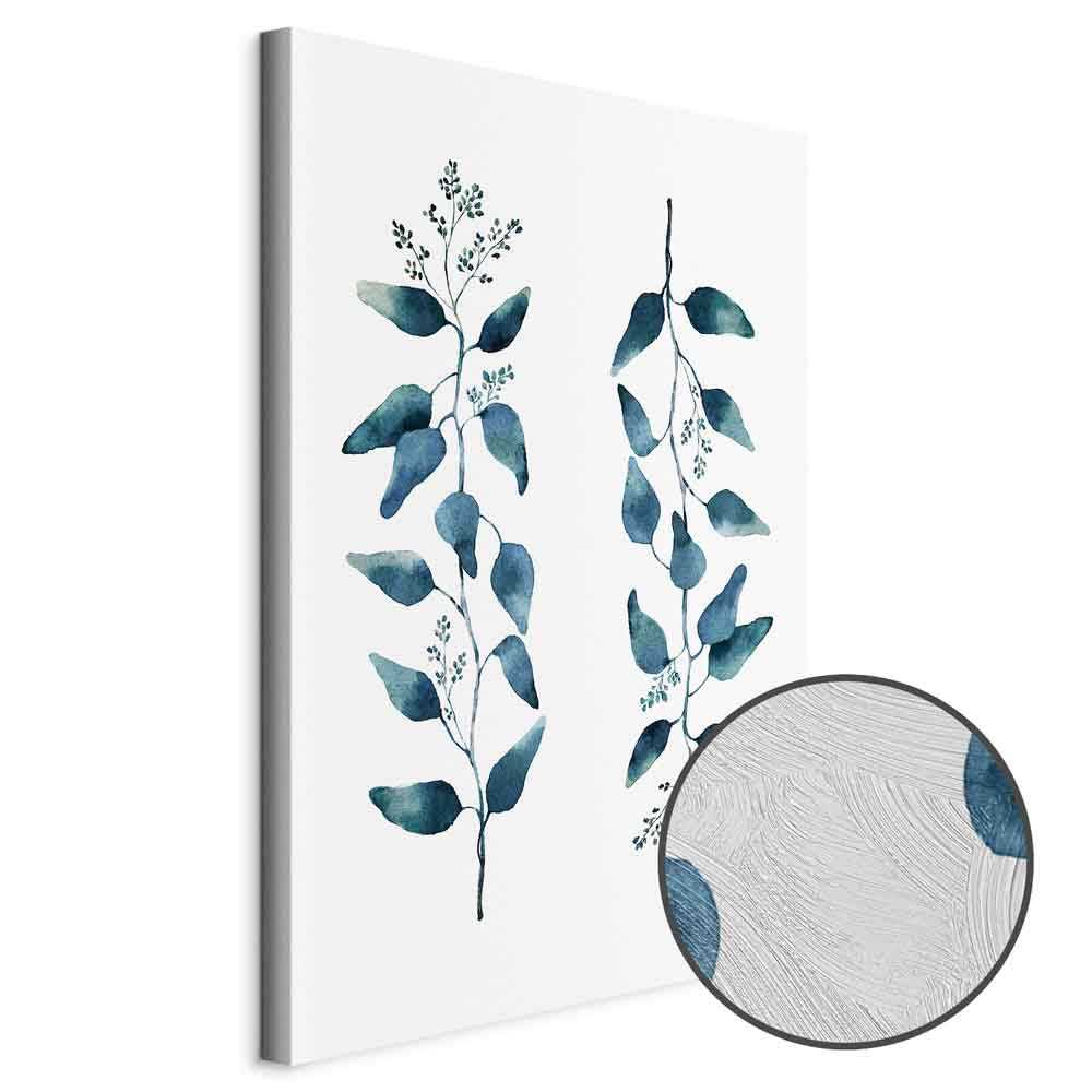 Always Together Botanical Leaves Vertical Canvas Print