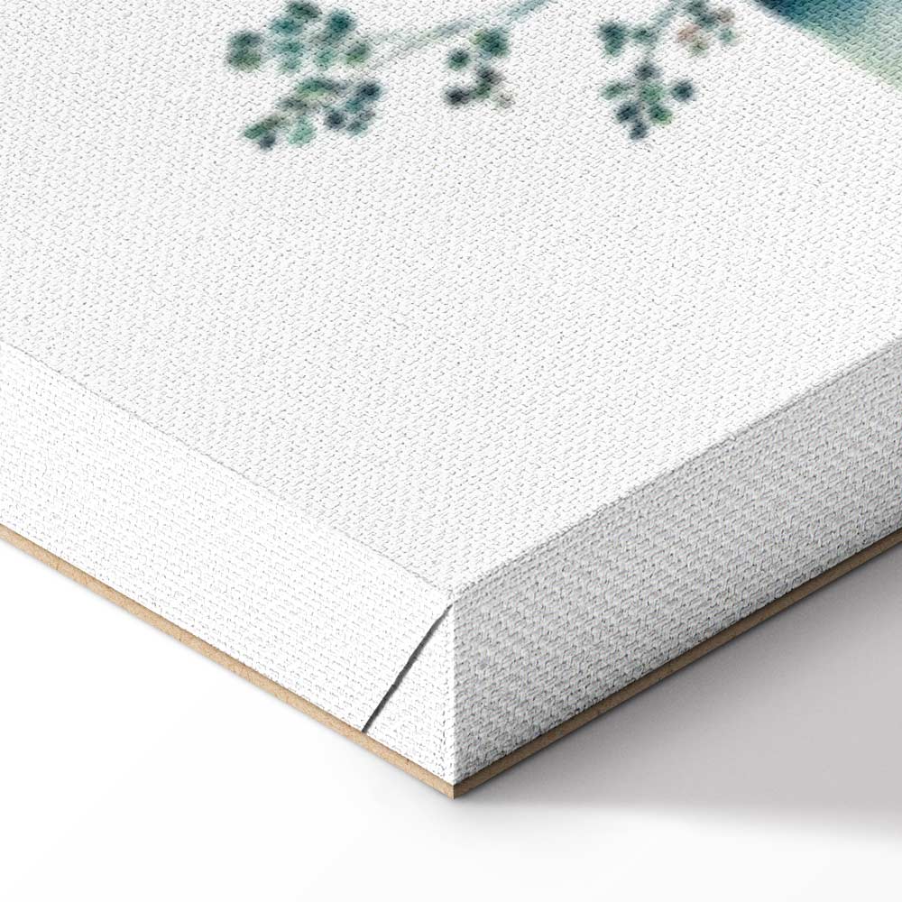 Always Together Botanical Leaves Vertical Canvas Print