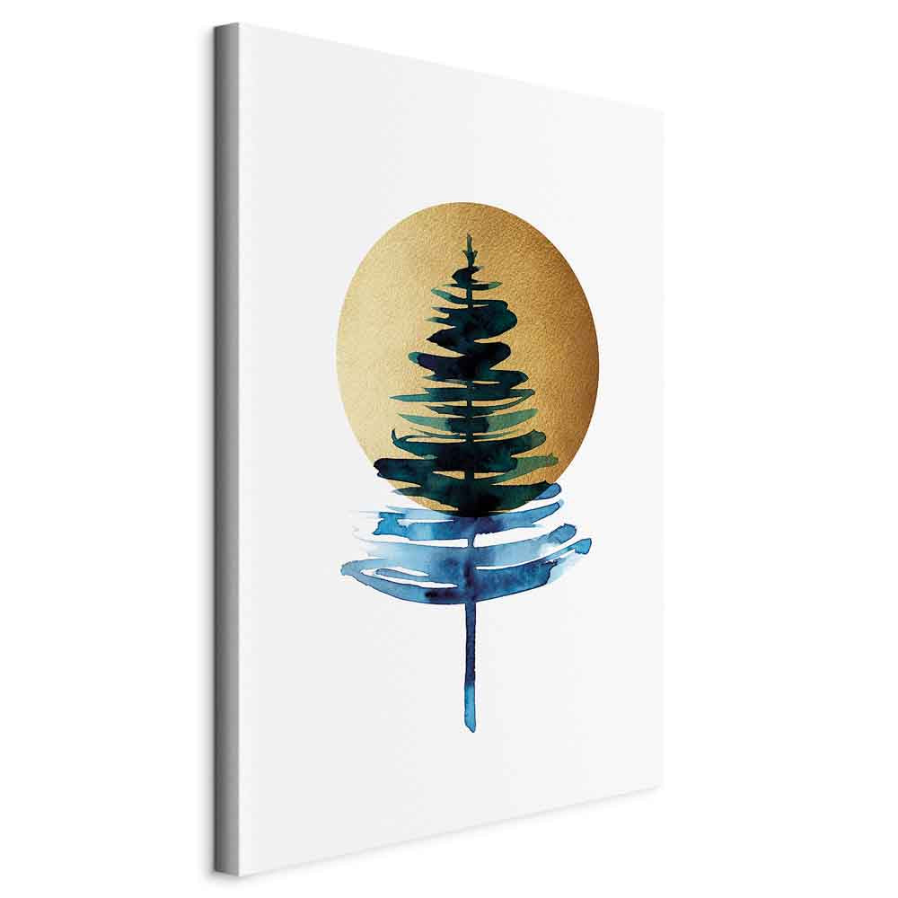 Sunny Winter Leaves Vertical Canvas Print