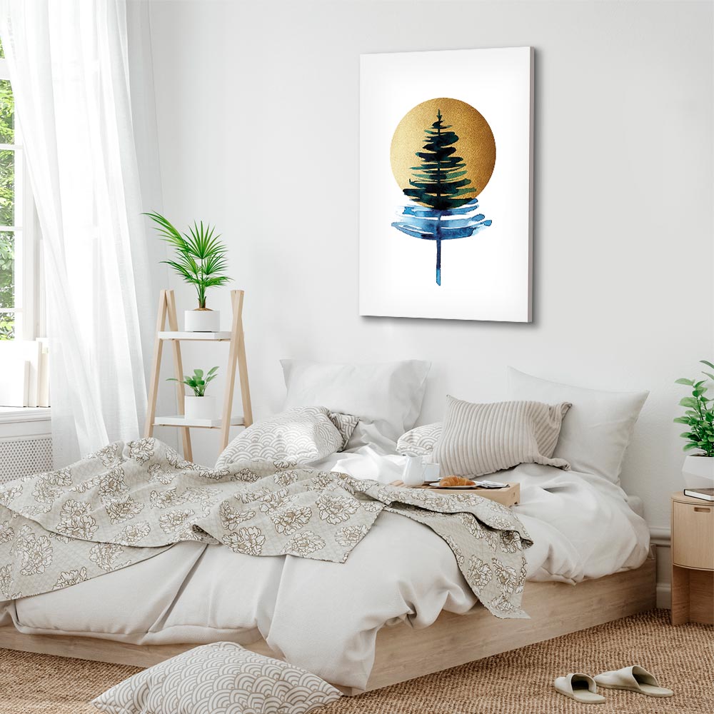 Sunny Winter Leaves Vertical Canvas Print