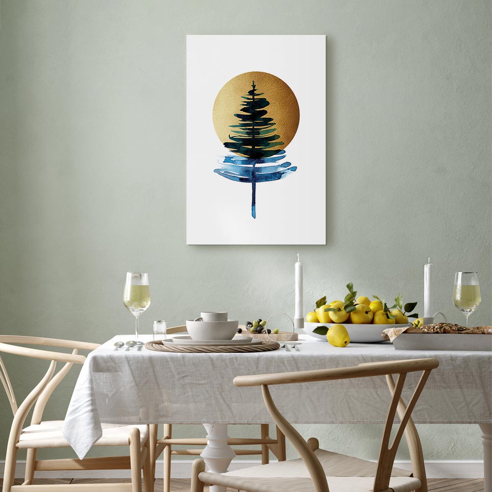 Sunny Winter Leaves Vertical Canvas Print