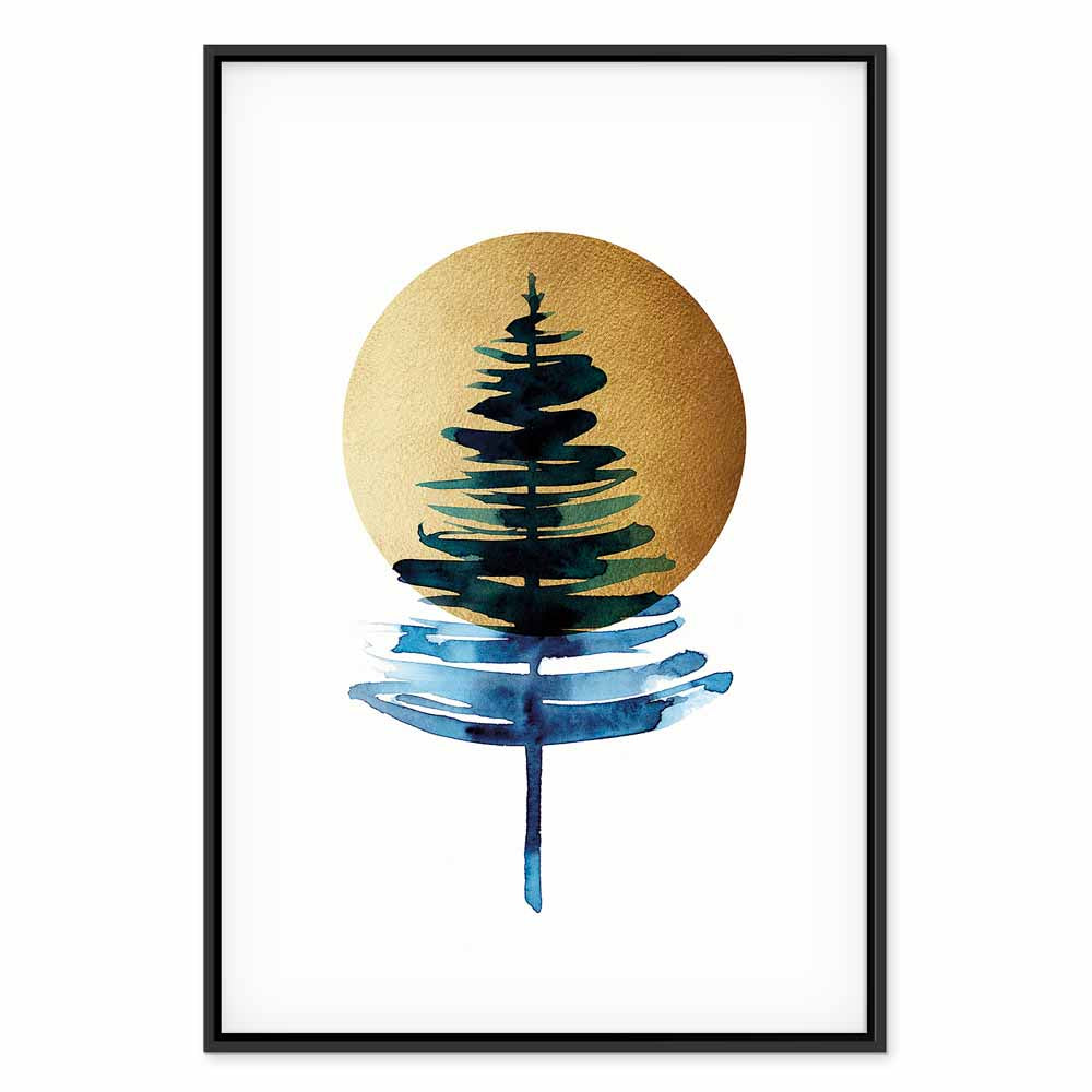 Sunny Winter Leaves Vertical Canvas Print