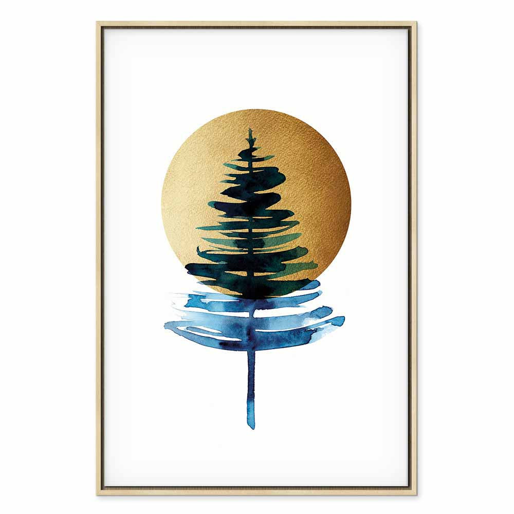 Sunny Winter Leaves Vertical Canvas Print