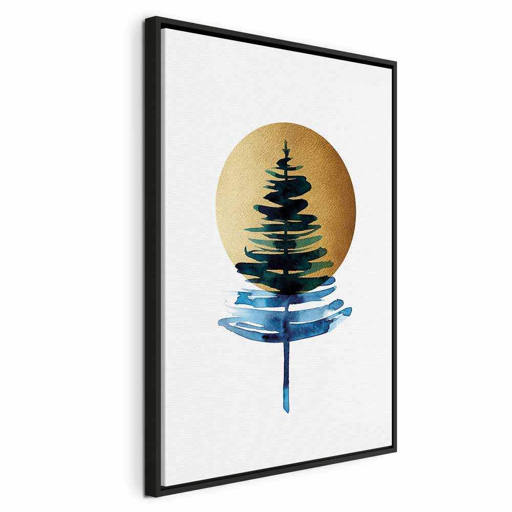 Sunny Winter Leaves Vertical Canvas Print