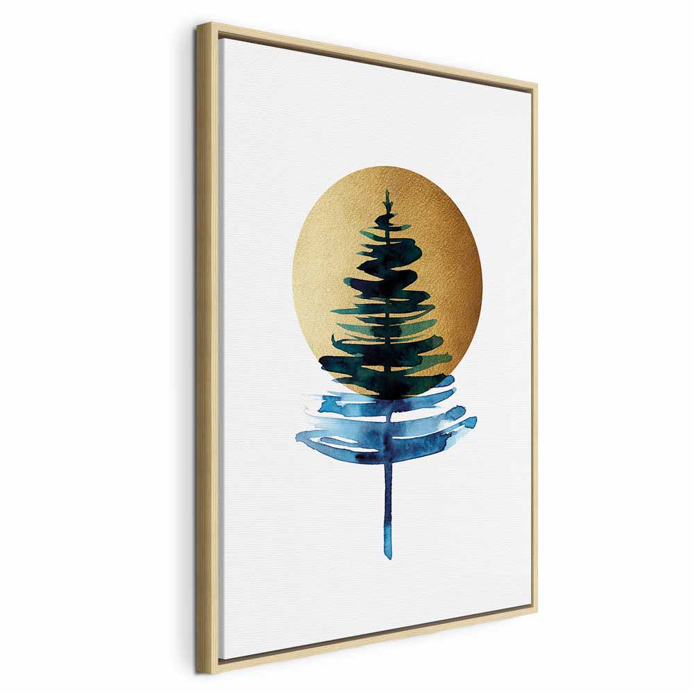 Sunny Winter Leaves Vertical Canvas Print