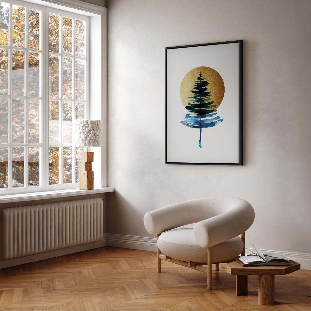 Sunny Winter Leaves Vertical Canvas Print
