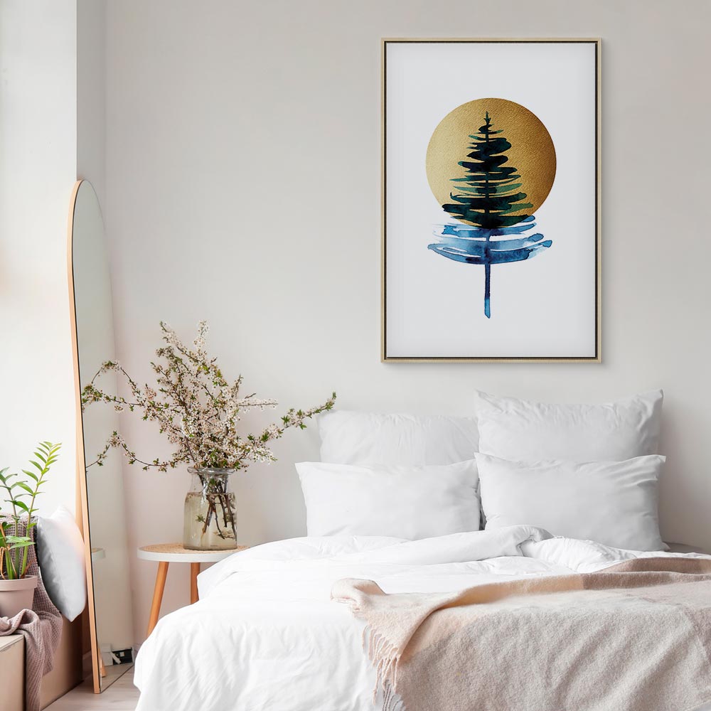 Sunny Winter Leaves Vertical Canvas Print