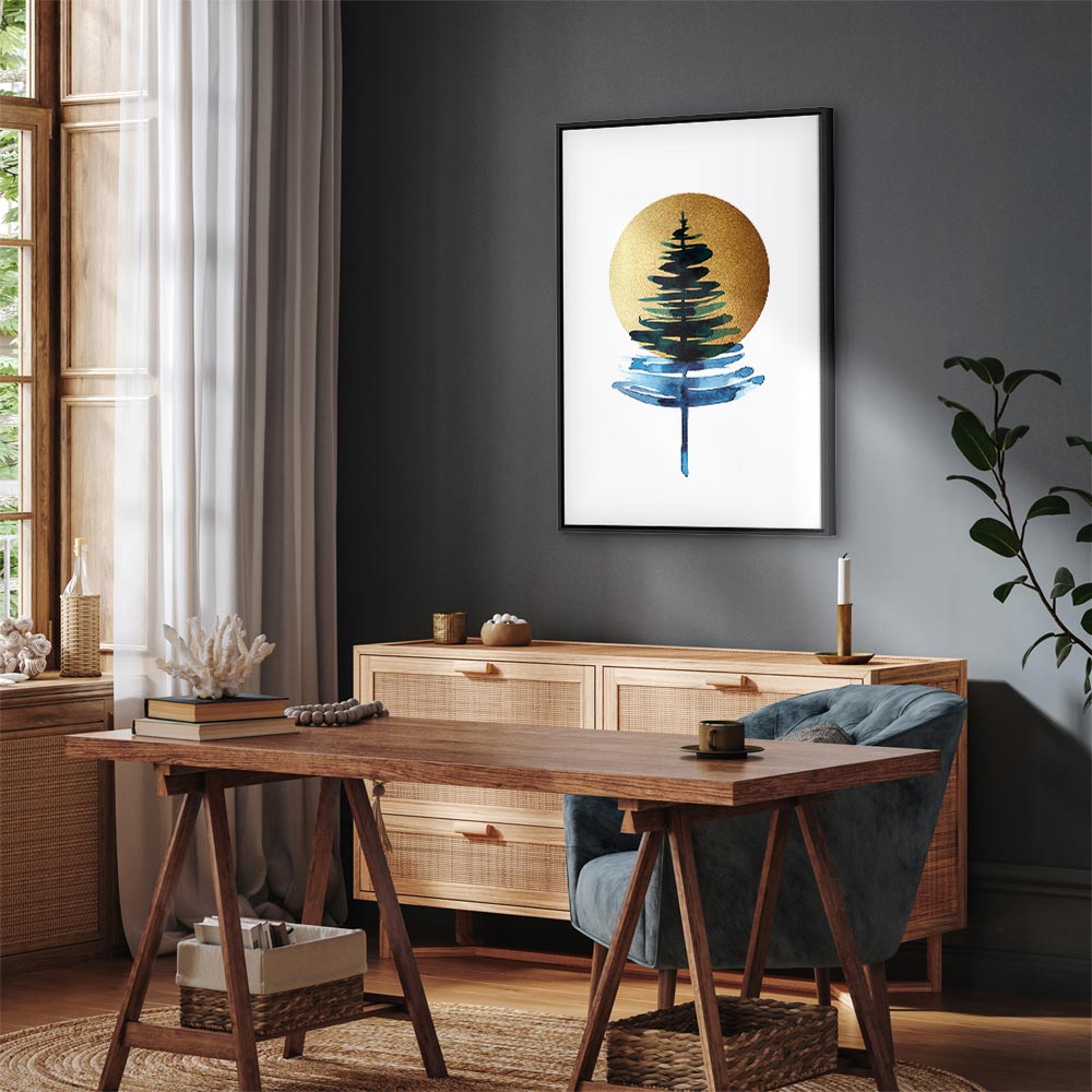 Sunny Winter Leaves Vertical Canvas Print