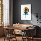 Sunny Winter Leaves Vertical Canvas Print