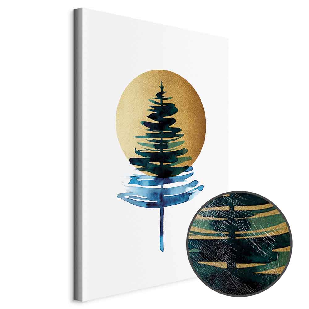 Sunny Winter Leaves Vertical Canvas Print