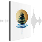 Sunny Winter Leaves Vertical Canvas Print