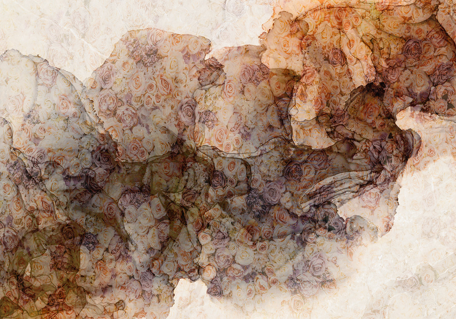 Wandbild – Gewebt mit Rosen