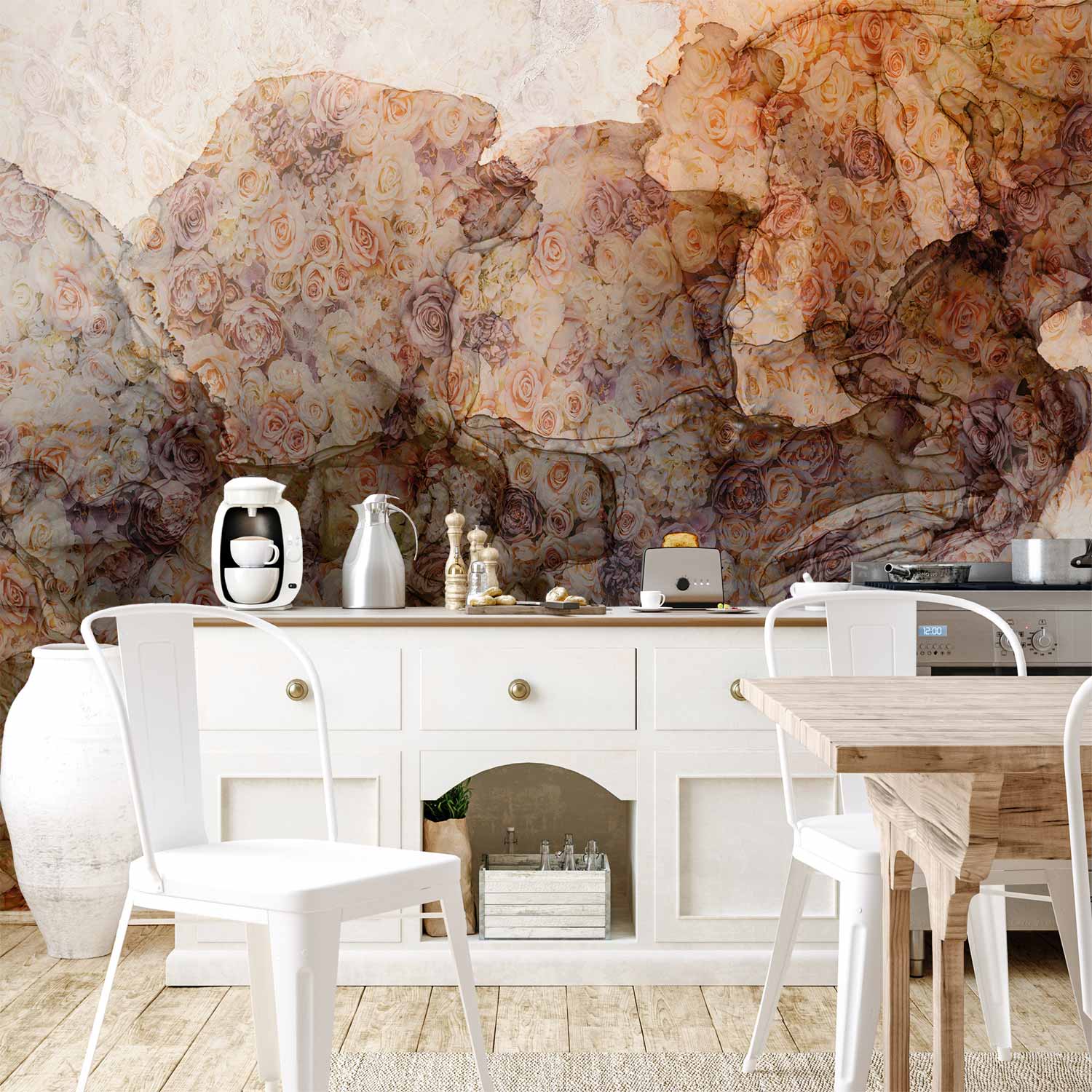 Wandbild – Gewebt mit Rosen