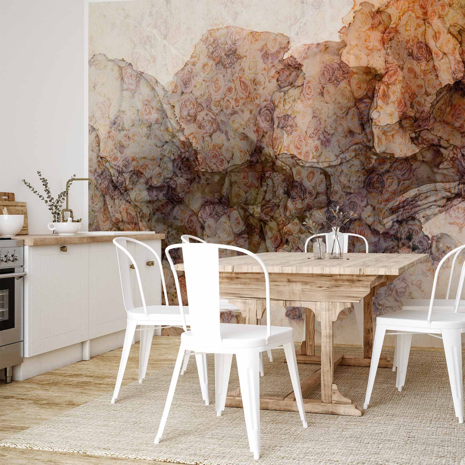 Woven Roses Floral Wall Mural