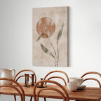 Autumn Sunrise Leaves Vertical Canvas Print