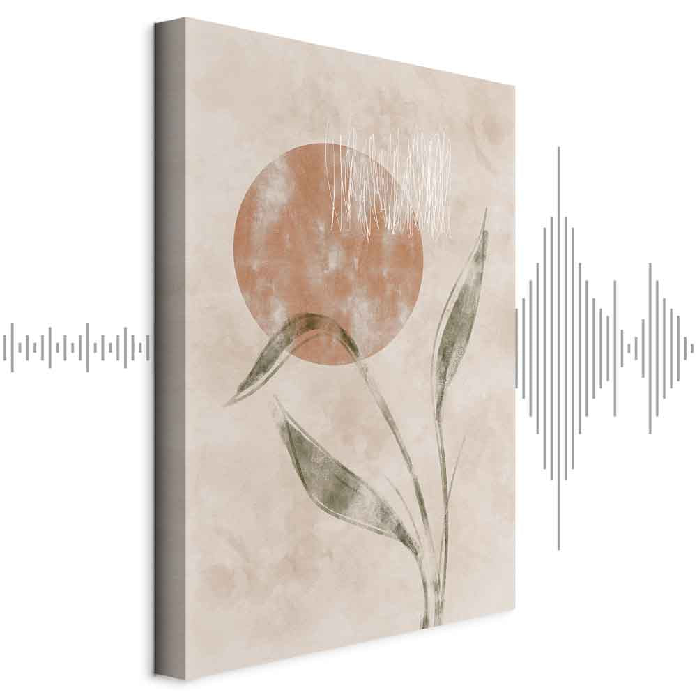 Autumn Sunrise Leaves Vertical Canvas Print