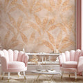 Leaves and Gold Botanical Wall Mural