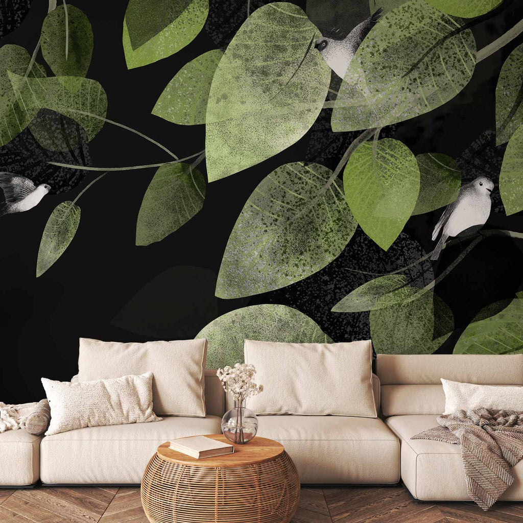 Wall Mural Bird Holidays Leaves