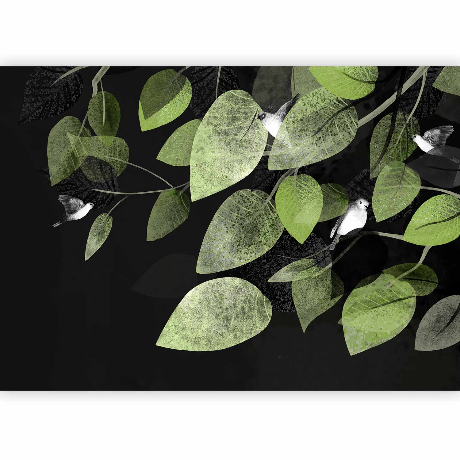 Wall Mural Bird Holidays Leaves