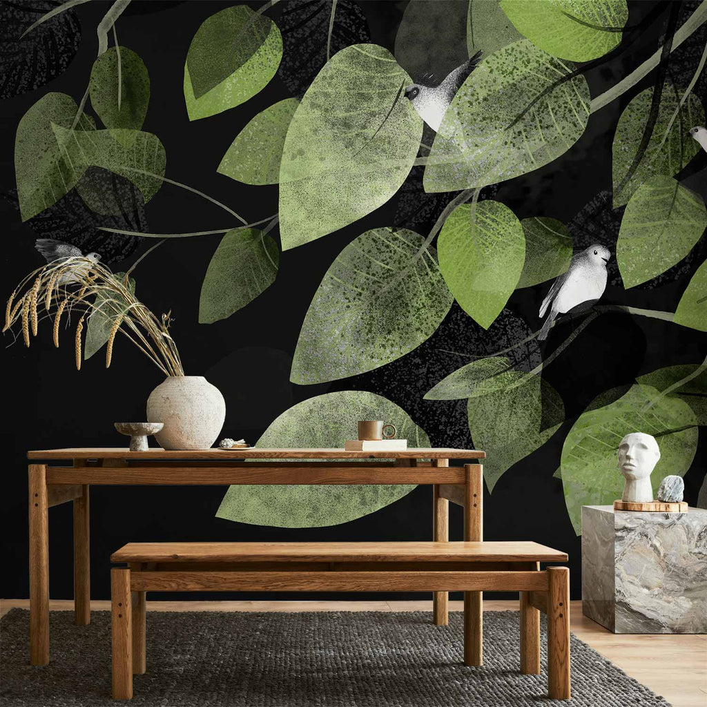 Wall Mural Bird Holidays Leaves