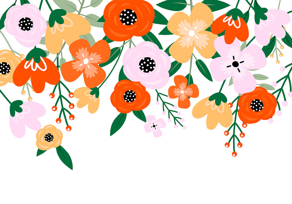 Wandbild „Bunte Blüte“ – Erste Variante