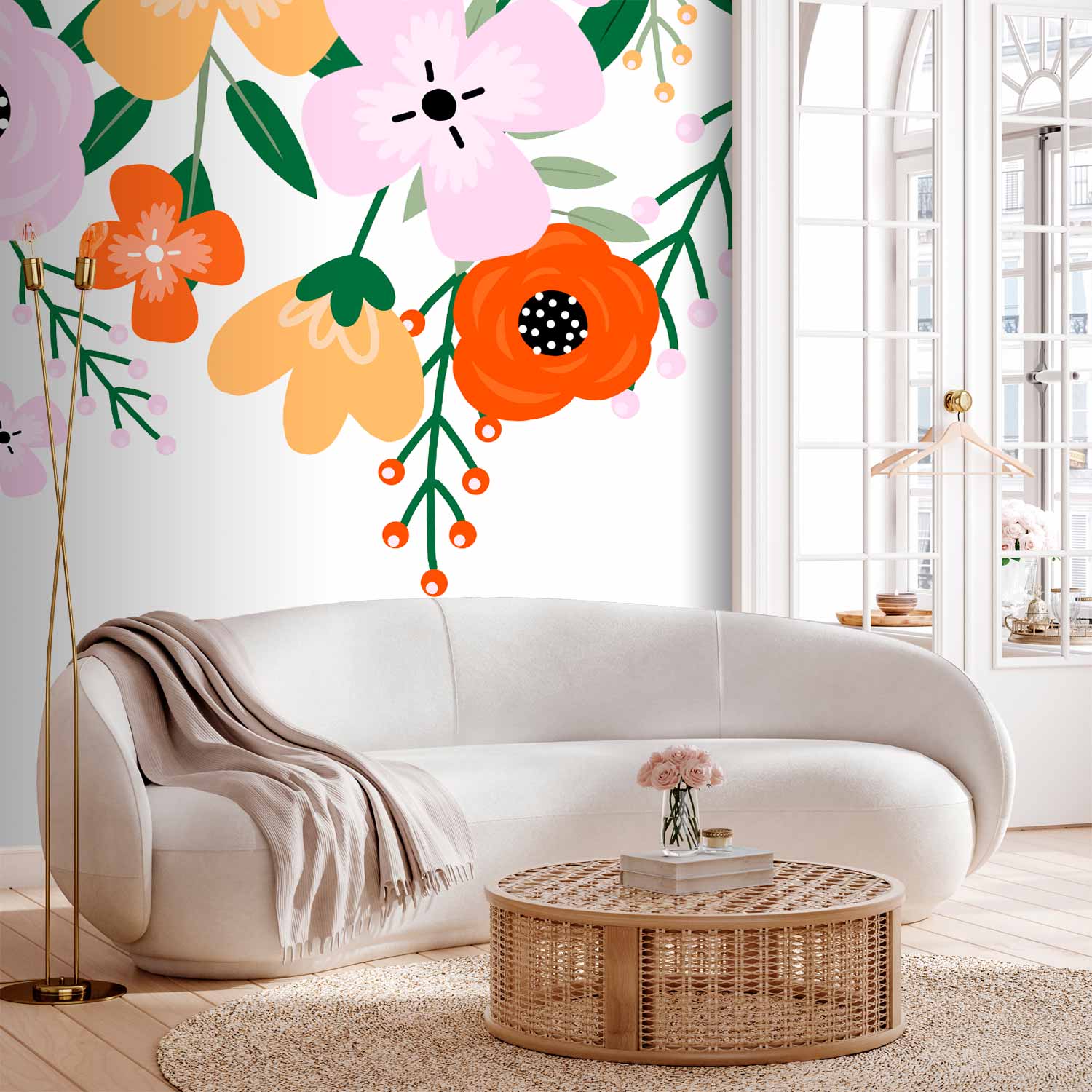 Wall Mural Colorful Bloom - First Variant