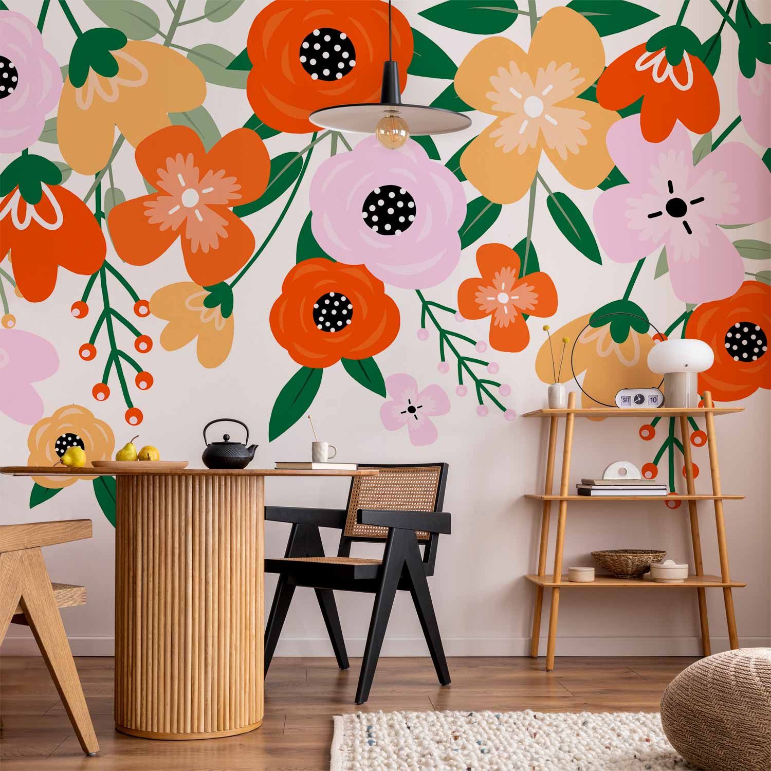 Wandbild „Bunte Blüte“ – Erste Variante