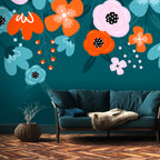 Wall Mural Colorful Bloom - Flowers