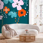 Wall Mural Colorful Bloom - Flowers