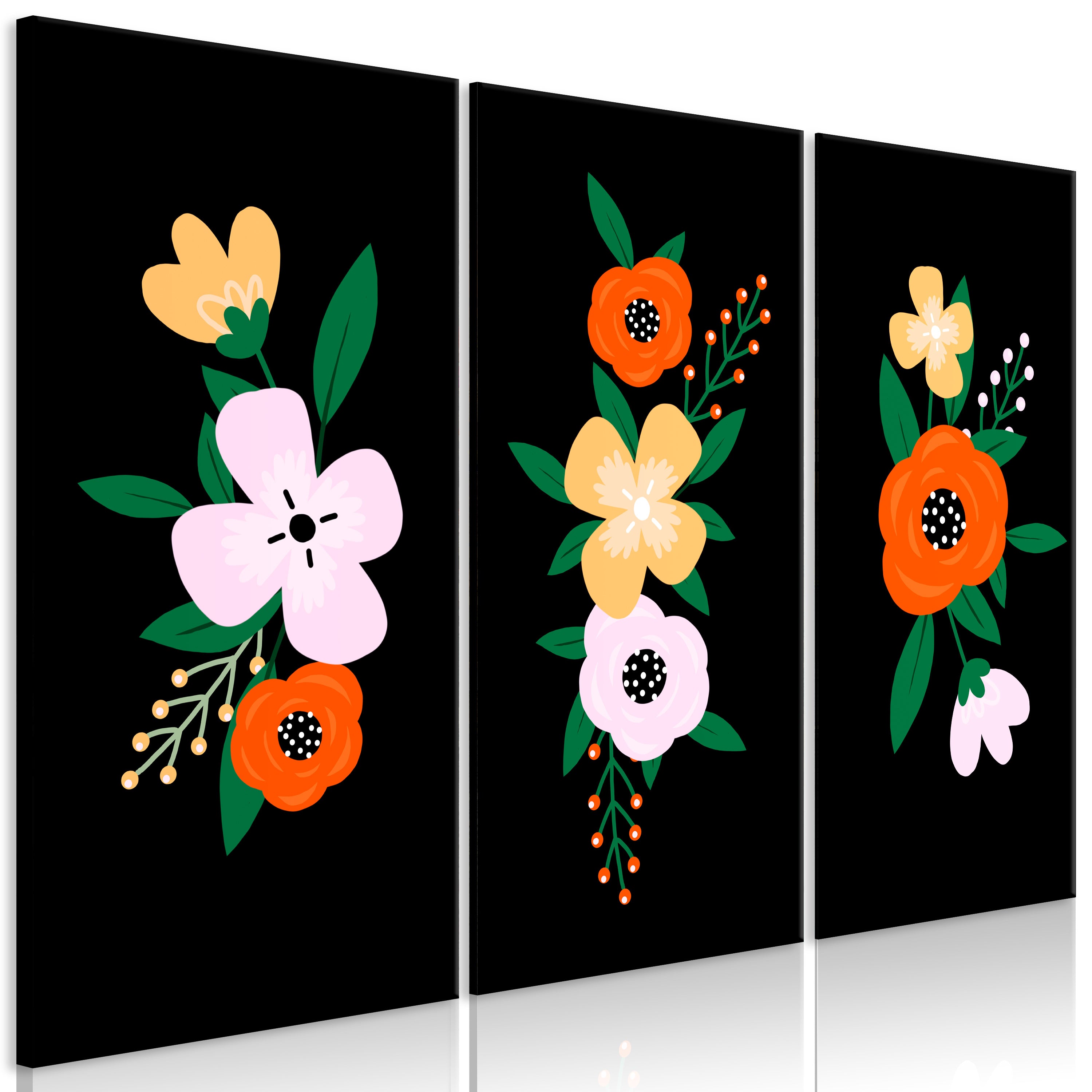 Canvas Print - Colorful Bloom (3 Parts)