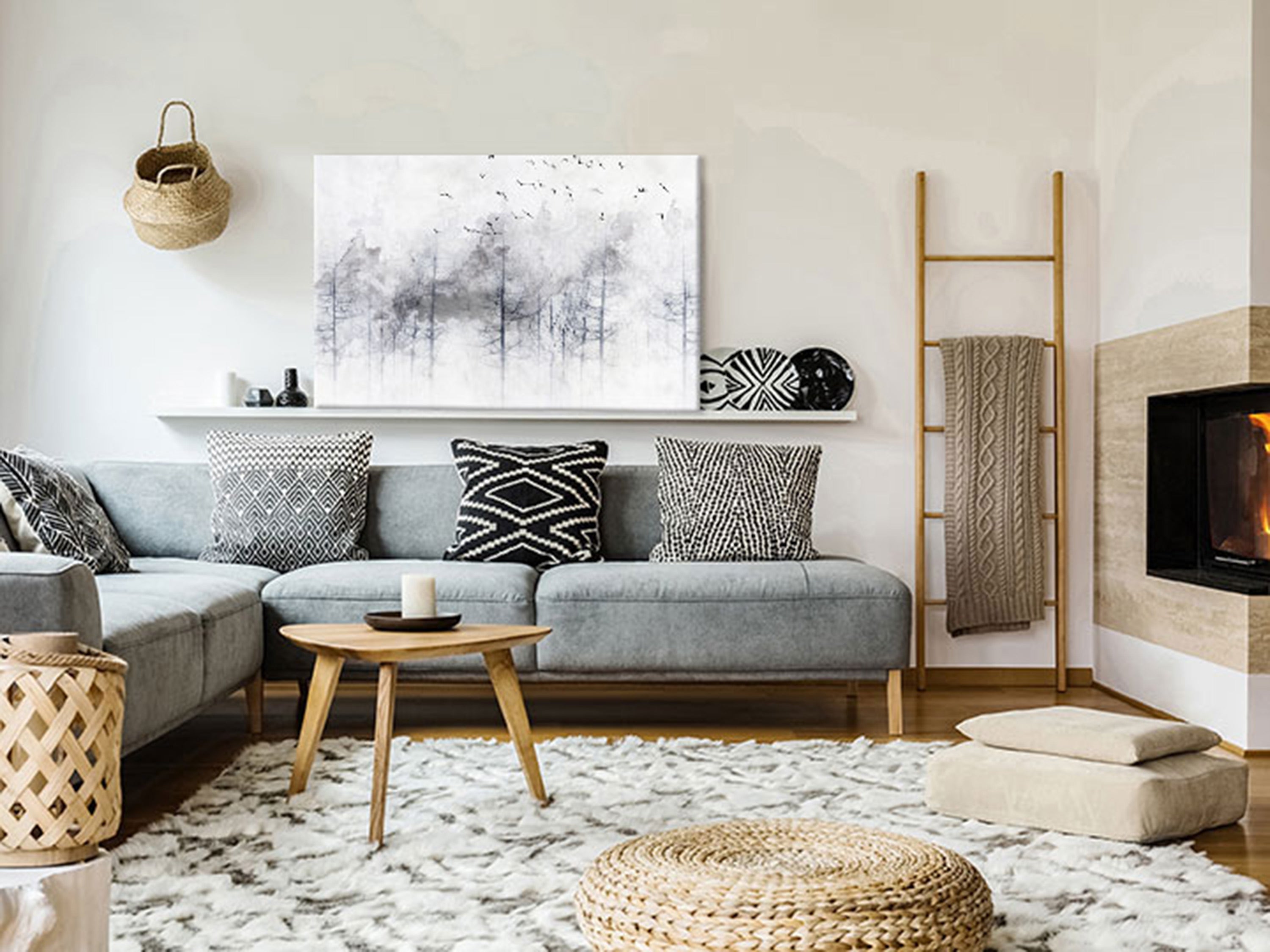 Canvas Print Winter Forest 1 Part Wide