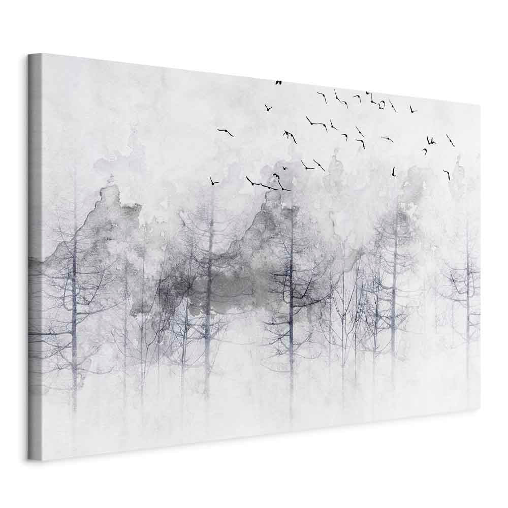 Winter Forest Landscape Canvas Print