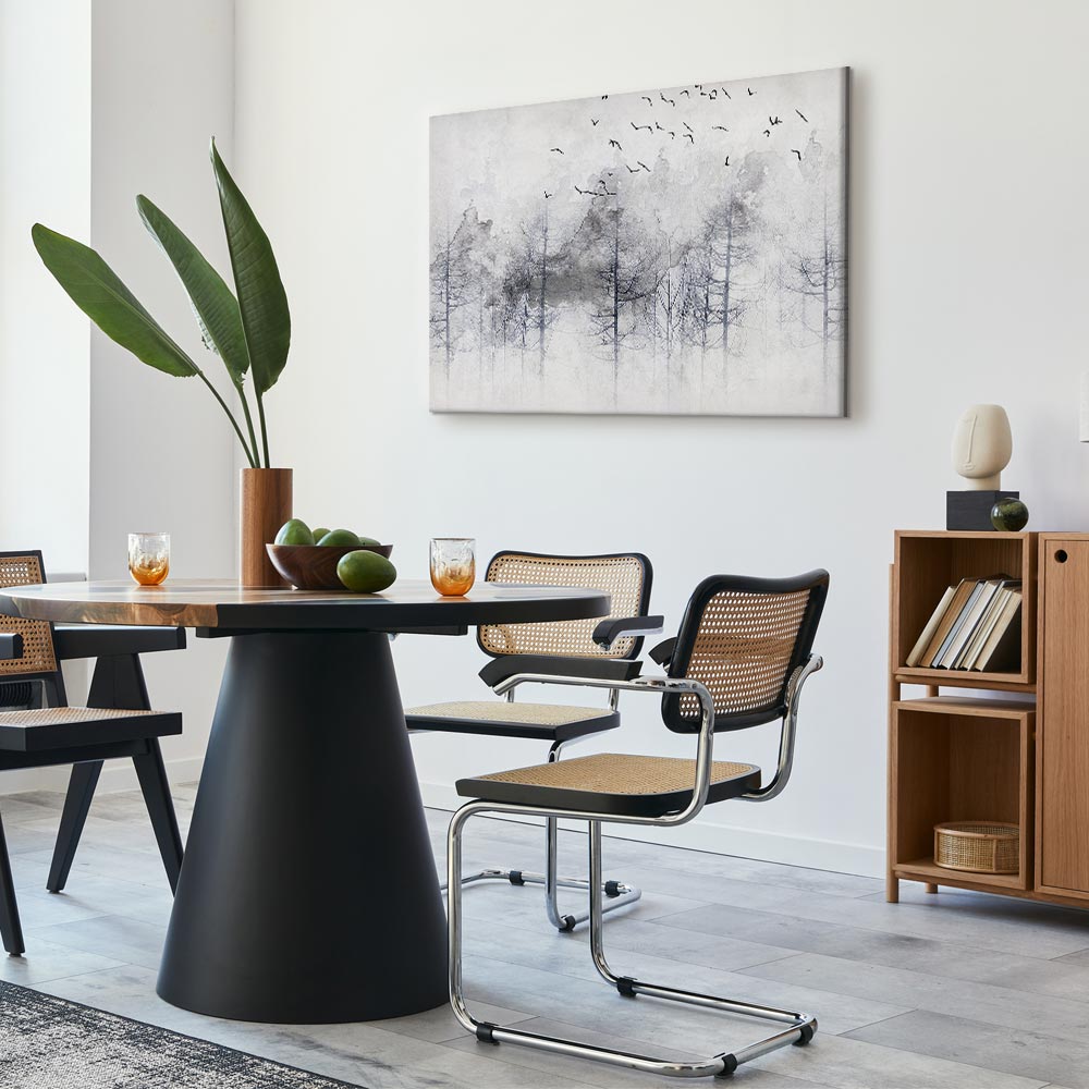 Winter Forest Landscape Canvas Print