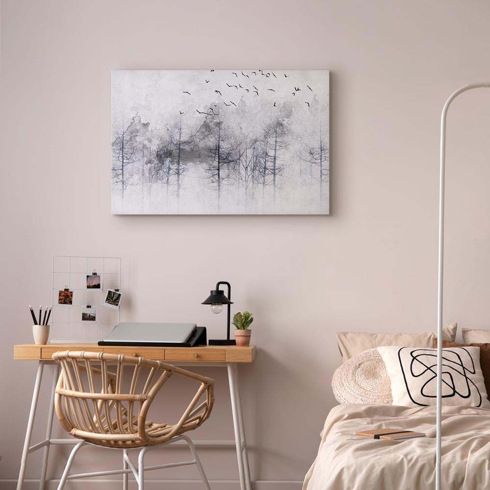 Winter Forest Landscape Canvas Print