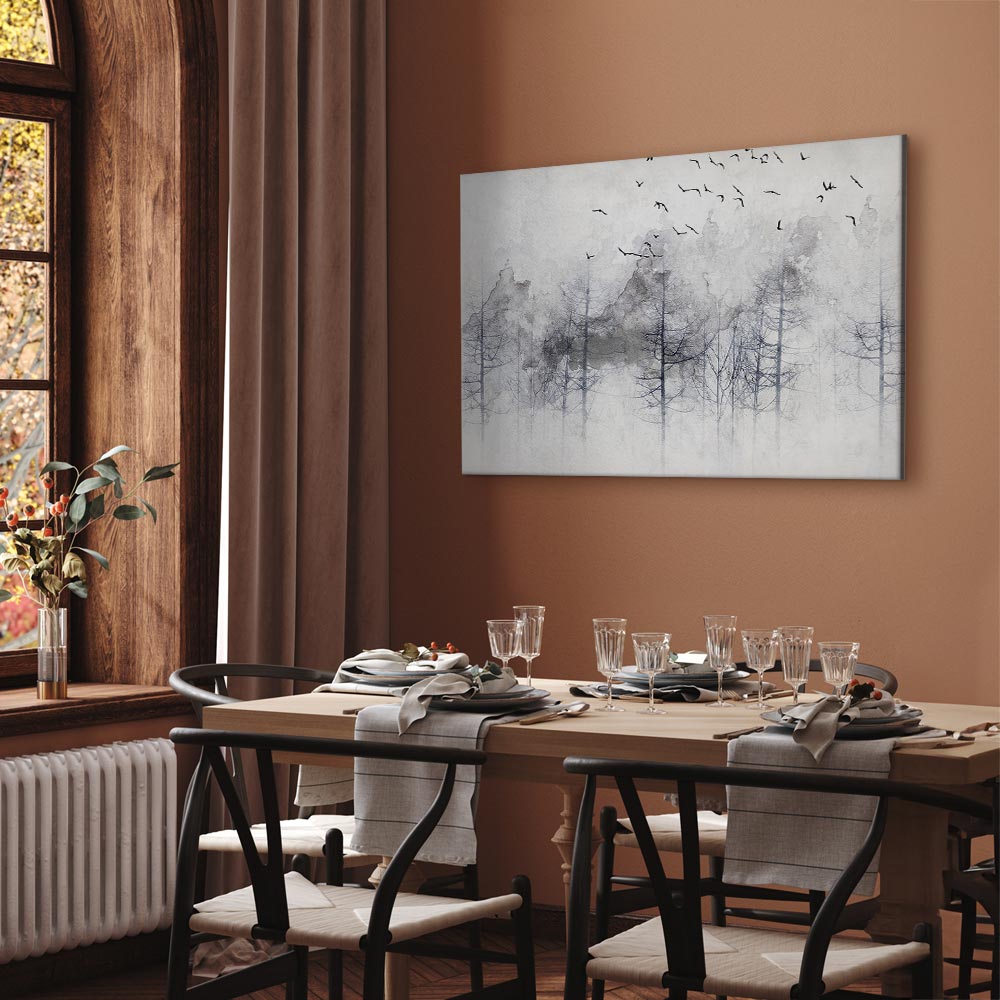 Winter Forest Landscape Canvas Print